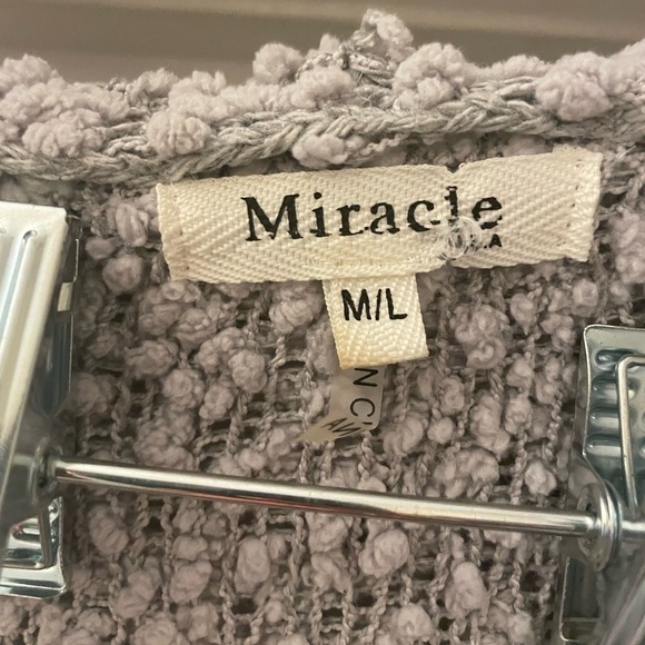 Miracle Grey Teddy Sweatshirt size Medium/ Large - Picture 3 of 7